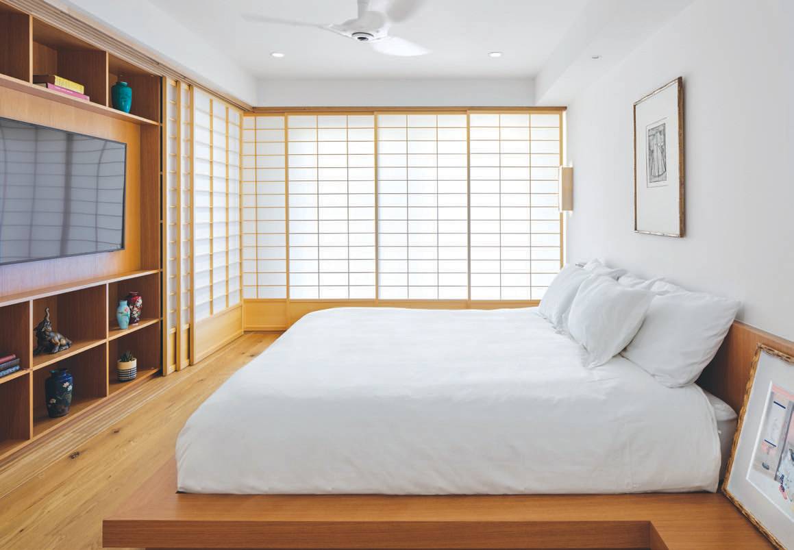 Japan inspired primary bedroom