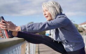 Woman exercising to reduce risk of stroke