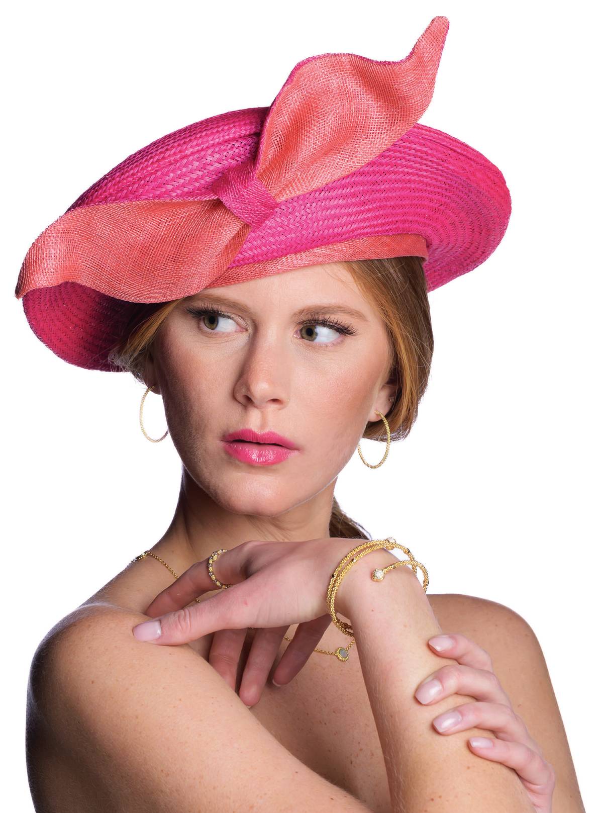 pink fashion race hat